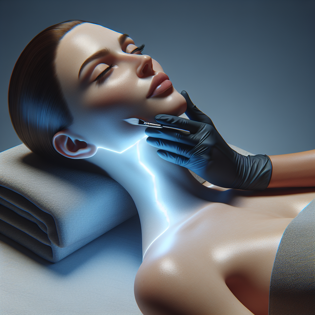 Realistic stock image of advanced facial treatment.